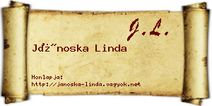 Jánoska Linda névjegykártya